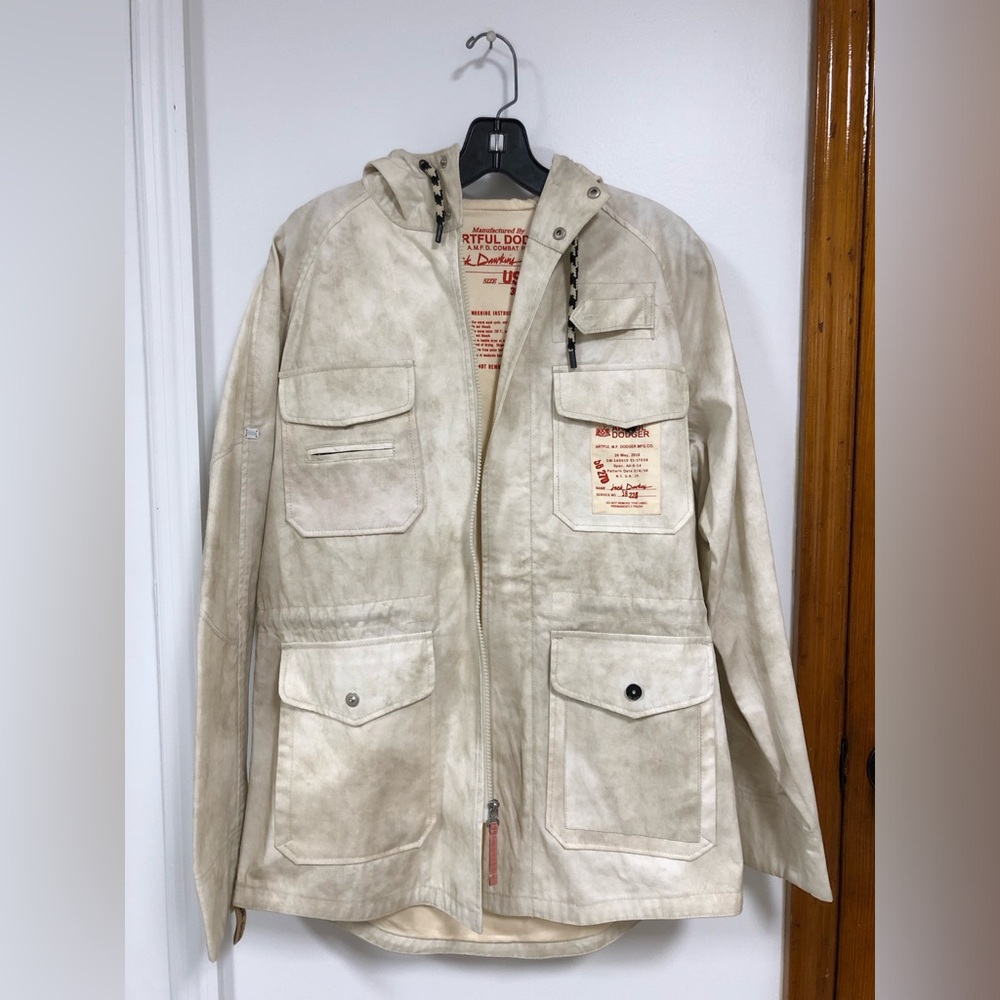 Artful Dodger Men's Combat Parka size M(38/40) Color Cream - Picture 2 of 11